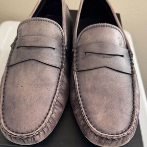 Tod's Men's Distressed Gray Loafers